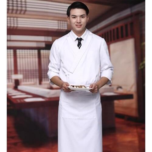 Japanese Chef Spring White Kimono men Half-sleeve Japanese cuisine Chef Sushi