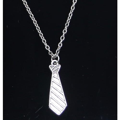 20pcs New Fashion Necklace 30x9mm necktie tie Pendants Short Long Women Men Colar Gift Jewelry Choker