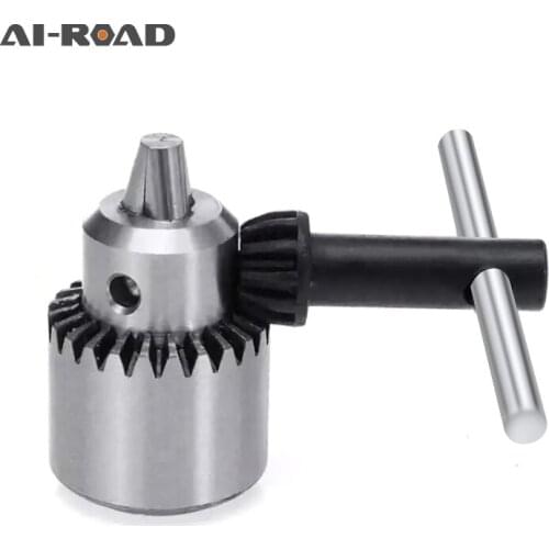 AI-ROAD Drill Chuck Adapter Convert Clamping 0.3-4mm Taper Mounted Drill Chuck With Chuck Key Micro Motor Power Tool Accessories