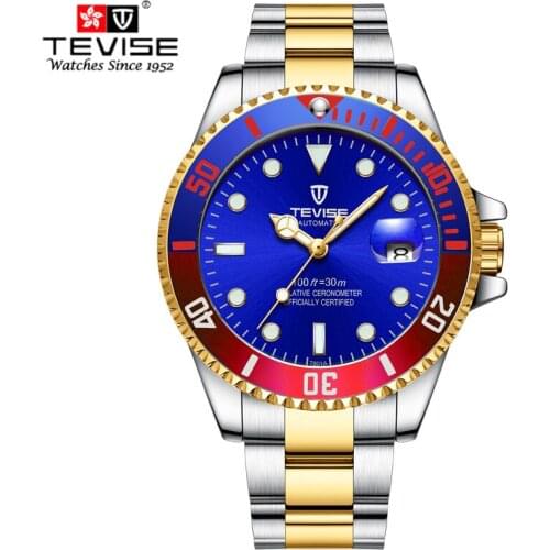 Hot Tevise Top Brand Men Mechanical Watch Automatic Role Fashion luxury Rotator Discs Dreams Clock Male Reloj Hombre Relogio