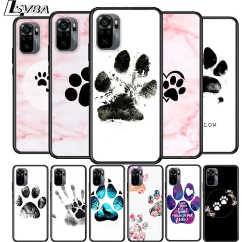 Best Friends Dog Paw for Xiaomi Redmi Note 10 10S 9 9T 9S 9Pro Max 8T 8Pro 8 7 6 5 Pro 5A 4X 4 Soft Black Phone Case