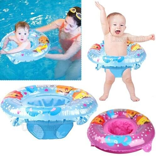 Baby Swimming Pool Rings Seat Double Handle Safety Inflatable Infant Kids Swimming Pool Rings Water Toys Swim Circle For Kids
