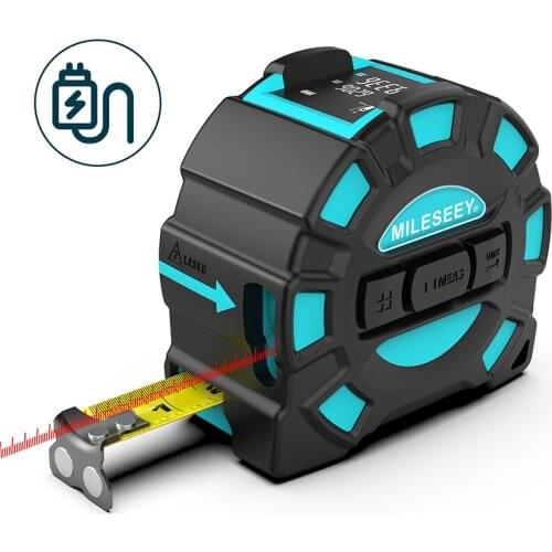DT11 2-in-1 laser distance meter 40m tape Measure chargeable Laser Rangefinder Measuring tools