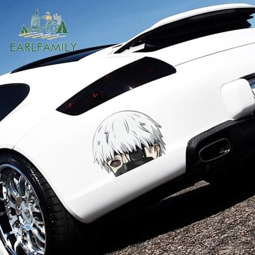 EARLFAMILY 43cm x 32.4cm for Tokyo Ghoul Kaneki Ken Big Car Stickers Vinyl JDM Bumper Waterproof Trunk Car Door Vehicle Decal