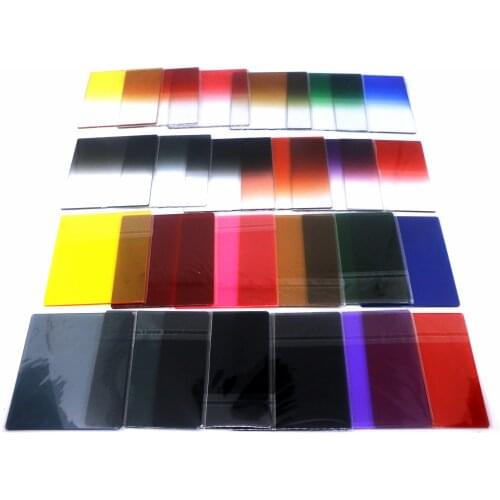 Graduated Grey Full Color Square Filter (24 pcs square lens) +9 adapter rings +3 brackets +2Pcs 12 filter bag for Cokin P series