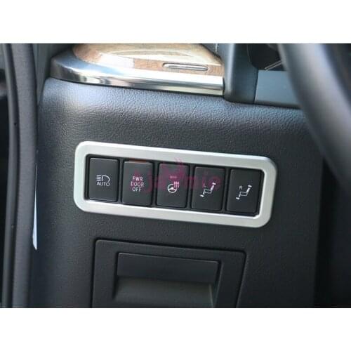Chrome Car Styling Interior Headlight Switch Cover Overlay Trim Panel 2016-2019 For Toyota VELLFIRE 30 Alphard Accessories