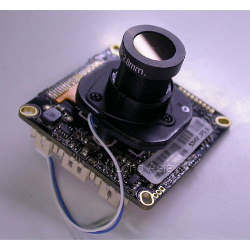 IPC (960P@23FPS) 1/3" CMOS H81 image sensor + Hi3518E-V200 CCTV IP camera module PCB board + 2.8mm LEN + IRC + LAN cable
