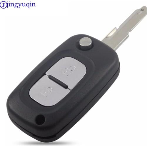 Jingyuqin 2 Buttons Car Key Case Cover Remote Flip Folding Car Key Shell For Renault