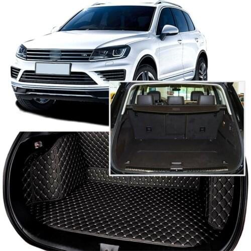 Full Covered Seat Pad Cargo Box Trunk Floor Mat Carpet Liner For VolksWagen Touareg 2011-18