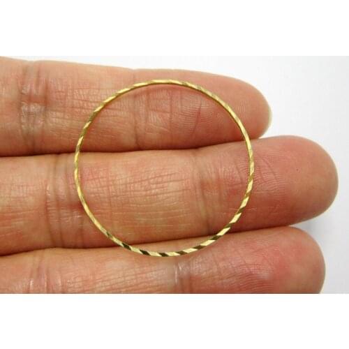 Brass charms 30mm Round earrings charms Geometric Raw brass findings -50pcs R815