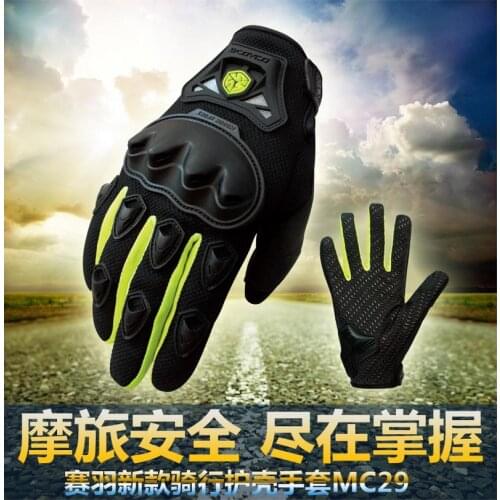 2017 New SCOYCO MC29 Summer Breathable Wearable Full Finger Motorcycle Gloves Motocross Motorbike Drop Non-slip Riding gloves