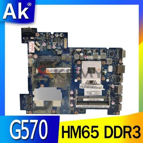 Akemy PIWG2 LA-675AP For Lenovo Ideapad G570 Laptop Motherboard HM65 PGA989 DDR3 100% Tested