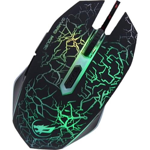 7 Color Q7 3200DPI Light Wired USB Bottom 7D Metal Gaming Mouse Mice for computer Gaming Optical RGB Backlit Silent Ergonomic