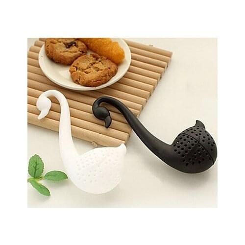 New Nolvety Gift Swan Spoon Tea Strainer Infuser Teaspoon Filter Creative Plastic Tea Tools Kitchen Accessories