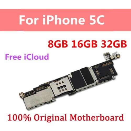 Free iCloud For iPhone 5C Motherboard 8GB 16GB 32GB Logic Board Unlocked Mainboard With Full Chips With IOS System