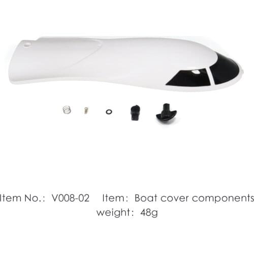 Flytec V008-02 Boat Cover Components With Knob Switch Factory Original Spare Pats For Flytec V008 RC Jet Drive Boat