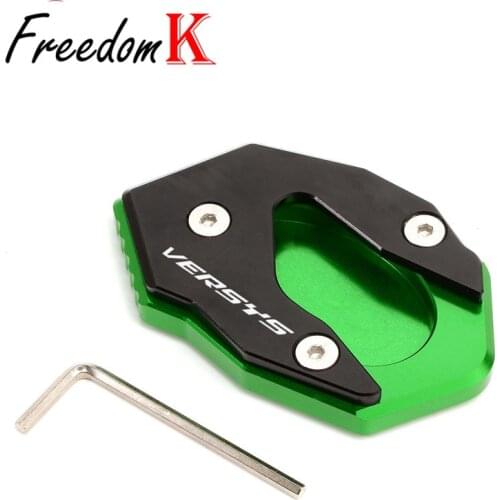 For KAWASAKI VERSYS 300 VERSYS X300 VERSYS X250 VERSYSX300 Motorcycle CNC Kickstand Sidestand Stand Extension Enlarger Pad