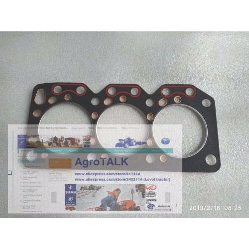 Cylinder head gasket for Laidong 3T30 engine for tractor like Luzhong brand tractor, part number