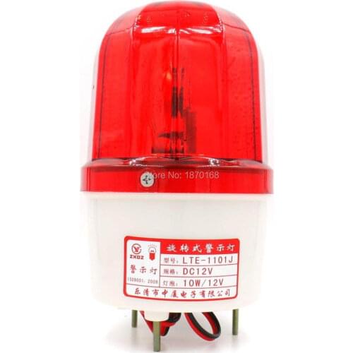 LTE-1101J Red / Yellow / Blue AC220V Industrial AC 220V AC110V DC12V DC24V Flash Siren Emergency Rotary Warning Lamp Light