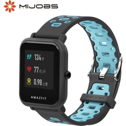 20mm Silicone Wrist Strap Bracelet for Xiaomi Huami Amazfit Bip GTR BIT Accessories Watch Band For Amazfit GTS Correa