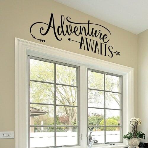 Arrow Tribal Theme Home Wall Decal Quotes Adventure Awaits Wall Stickers Livingroom Removable Art Mural Modern Design DIY SYY527