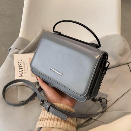 Crossbody Bag for Women Shoulder Bags Handbags Purse Women Bag Fashion All-match Chain 2021 New Simple PU Leather Solid Color