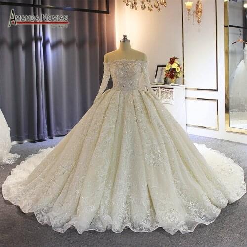 Wedding Dress 2022 Bride Luxury Full Beading Wedding Dress Real Work Photos