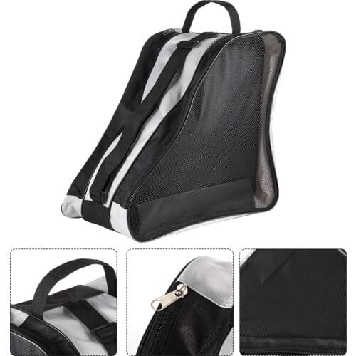 1PC Triangle Roller Skate Bag Roller Skate Tote Bag Roller Skate Handbag (Black)