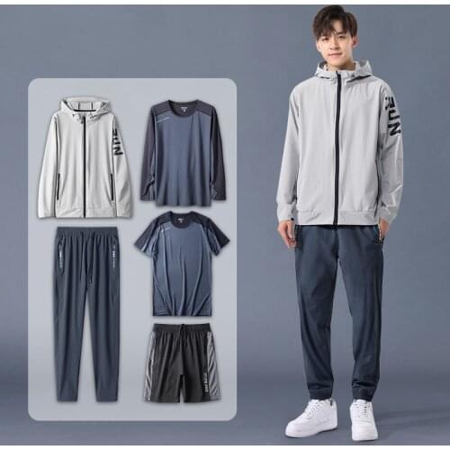 Windproof Warm Sports Suit Men Running Set Jogging Basketball Underwear Sportswear Gym Tights Running Tracksuit Training Clothes
