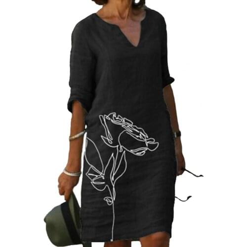 Women Summer Dress Fashion Dress Printed Half Sleeve Women V Neck Plus Size Beach Dress robe femme платье летнее женское2021