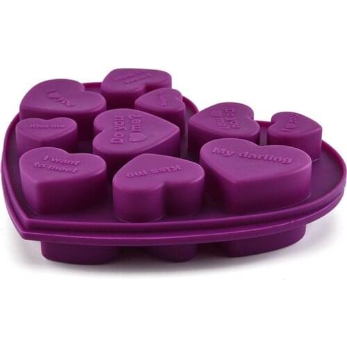 1pcs DIY Baking Mold Non-stick Food Grade Silicone Heart Shape Mould Jewelry Making Tools Reusable Multi Purpose Random Color