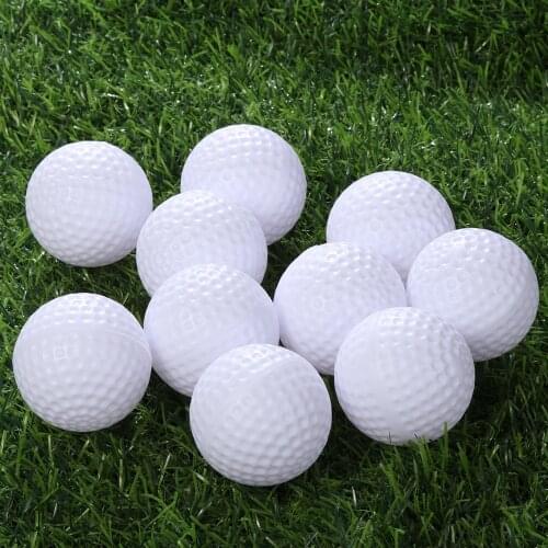 10Pcs White HDPE Soft Sponge Golf Ball Light Weight Practice Golf Balls Flexible True Flight Air Ball Indoor Sports Accessory