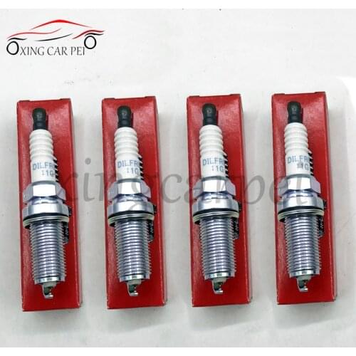4pcs DILFR6F11G 12290-RBJ-003 Dual Iridium Spark Plug for Honda Insight Jazz Fit 1.3 Hybrid Civic IX 1.5 Hybrid 12290-RW0-003
