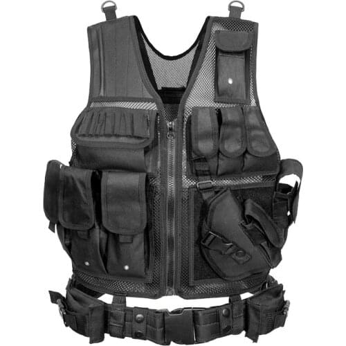 Cs Game War Game Chest Drill Airsoft Tactical Vest Military Equipment Bag Holster Molle System Waist Mens Nylon Swat