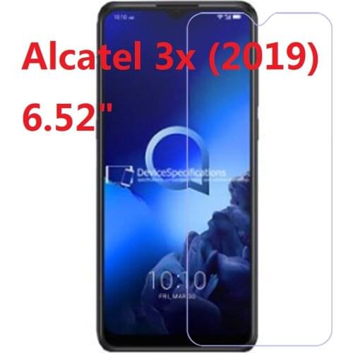 For Alcatel 3x (2019) Tempered Glass 9H 2.5D Premium Screen Protector Film For Alcatel 3x 2019 6.52"