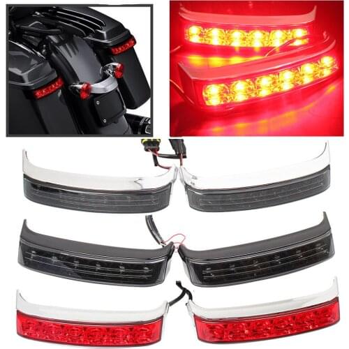 For Harley Touring Road King Street Glide FLHR CVO Limited 2014-2020 Motorcycle Led SaddleBag Turn Lamp Light Run Brake Light