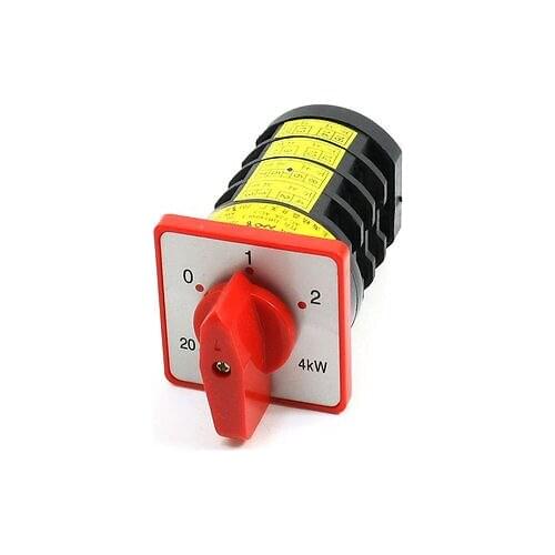 Latching Action 1-0-2 3 Position 8P4T Changeover Switch 4KW 20A 380VAC