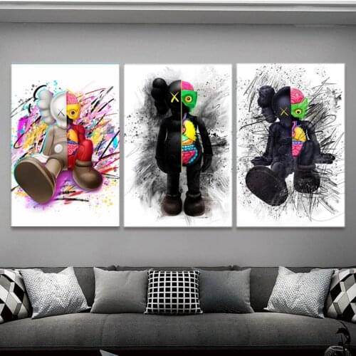 Graffiti Popular Street Art Thinking Posters and Prints Canvas Painting Wall Painting for Living Room Interior Home Decoration