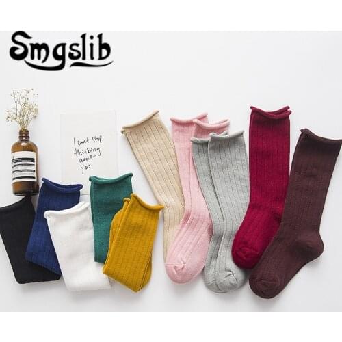 Candy Color Kid Socks For Toddler Girls Spring Summer Baby Boys Cotton Socks Warm Boot Sock 1-10t Dropshipping