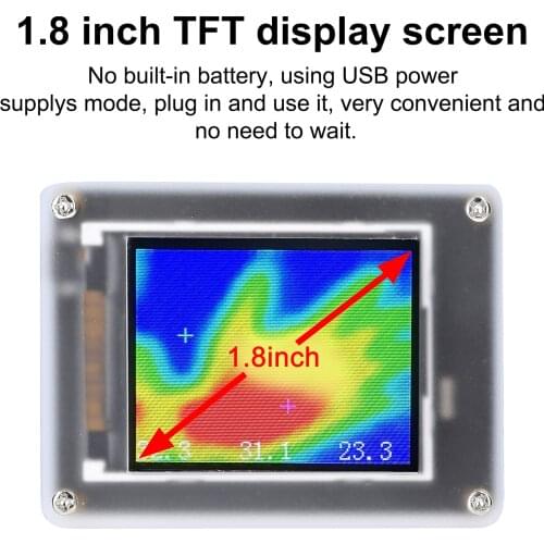 MLX90640 Infrared Thermal Imager USB 1.8 Inch TFT Infrared Temperature Sensors Digital Infrared Thermal Imager Detection Tool