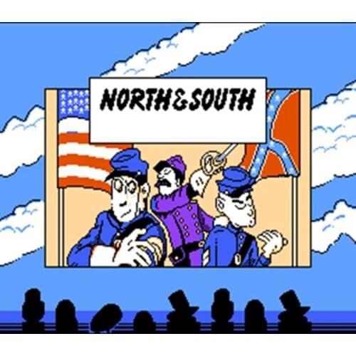 North & South 60 Pins English Version Game Cartridge for 8 Bit 60pin Game Console