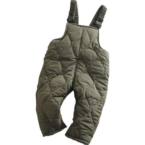 Autumn Winter Trousers For Children New Boys Girls Down Cotton-Padded Pants Kids Warm Rompers 1-3 Years Old Solid Soft Clothing