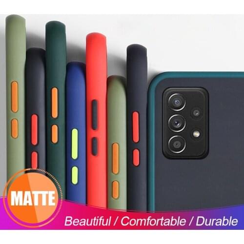 Skin Feel Matte Silicone Hard Phone Case For Samsung Galaxy A52 A72 A32 4g 5g A51 A71 A12 A42 A31 A21s A50 A70 M51 Back Cover