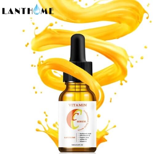 LANTHOME Vitamin C Serum 20% VC Witening Essence Brighten Skin Pigmentation Remove Dark Spots Acne Scars Fade Melanin Anti-Aging