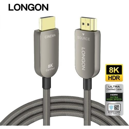 LONGON 8K HDMI 2.1 Certified Optical Fiber Cable eARC HDR 4K 120Hz Cable for PS5 SONY Samsung TV Amplifier RTX3080 10M 20M 30M