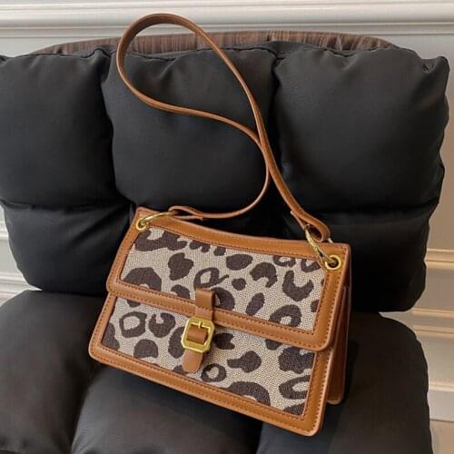 Small Leopard Print Shoulder Bag 2021 New Fashion Shoulder Armpit Bag Small Square Bag Versatile Messenger Bag Crossbady Bag