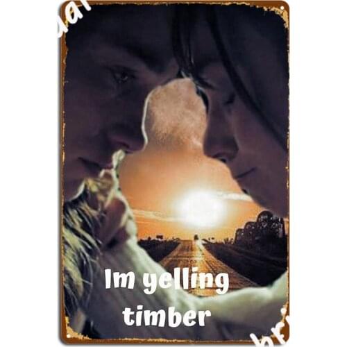 I M Yelling Timber Metal Sign Wall Plaque Cinema Kitchen Home Personalized Tin Sign Poster