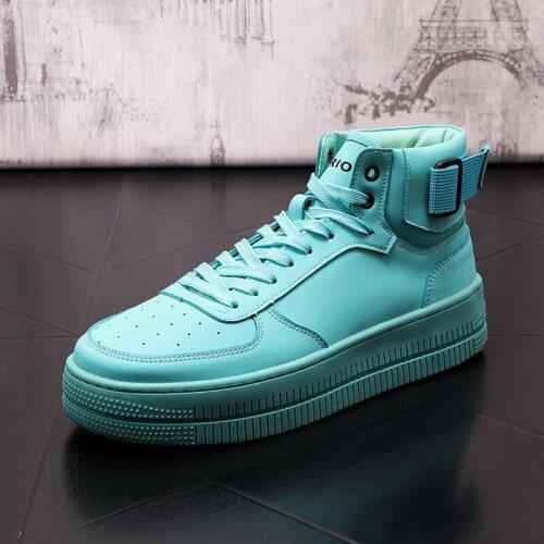 Fashion Forward Mens White Casual Shoes High Top Designer Breathable Lace Up Street Hip Hop Skateboard Zapatos Leisure ERRFC