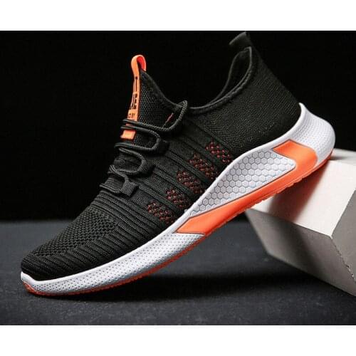 Fall New Mens Shoes High Quality Mens Shoes Trend Wild Sports Shoes Mesh Breathable Comfortable Shock Absorption Running Shoes