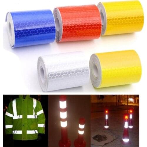 100x5cm Car Reflective Tape Stickers Road Warning Strip-style Decoration Film Safe Motorcycle Baby Car Reflect Road Safety Tape